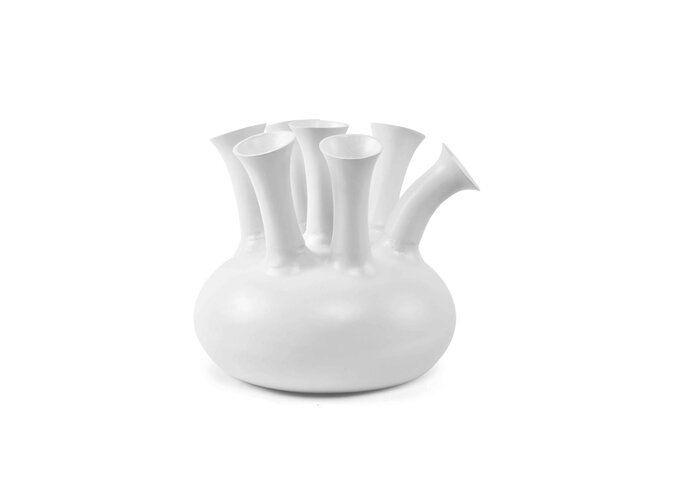 Horn vase '7 mouth' white