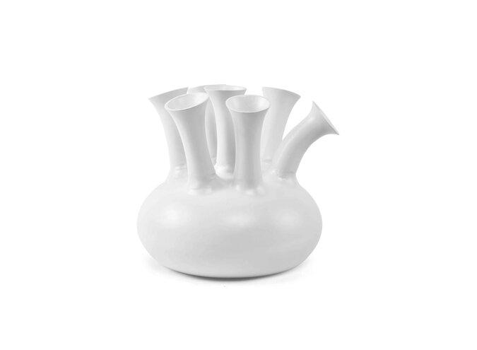 Vase corne '7 bouches' white