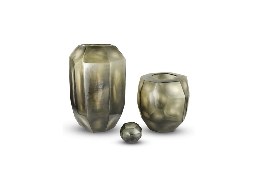 Tealight 'Perlite' in the color 'smoke grey'
