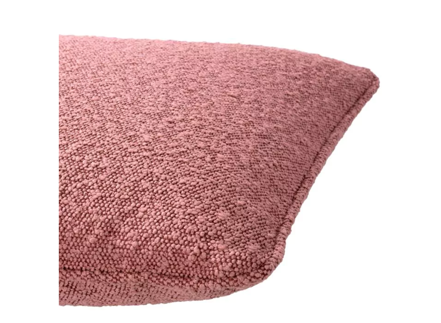 Coussin 'Bouclé' - Rose - L