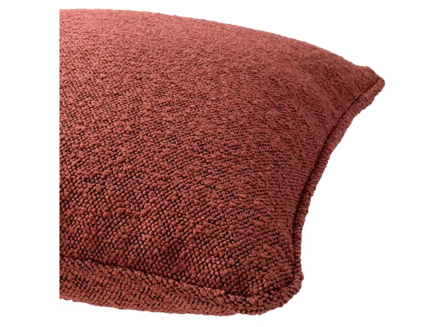 Coussin 'Bouclé' -Rouge - L