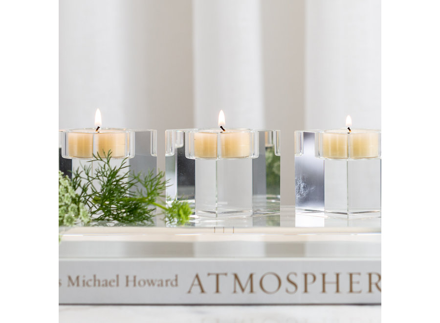 Scented tealights 'Crisp White Linen' - 9 pieces