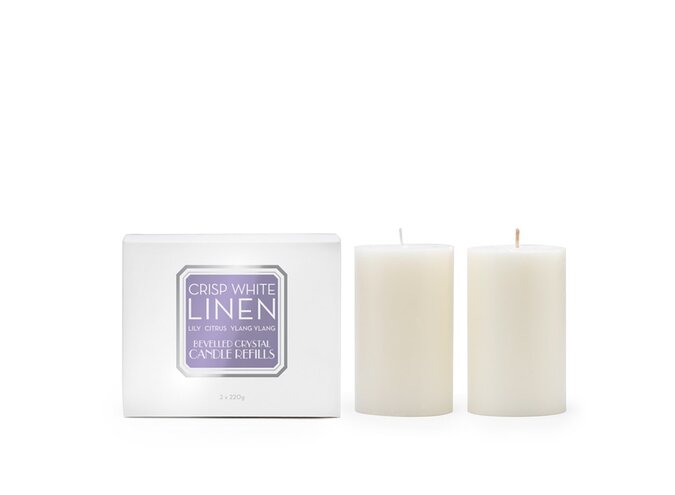 Refill scented candle 'Crisp White Linen'