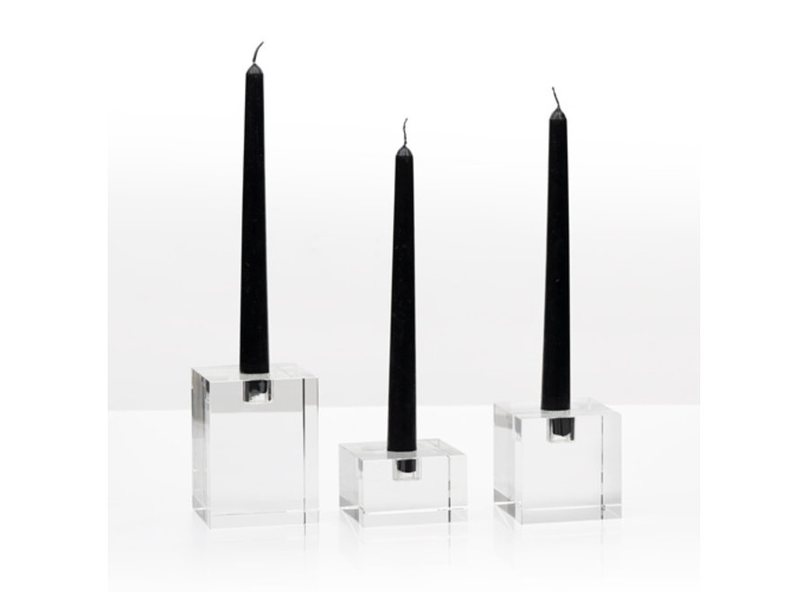 Crystal candlestick - set of 3