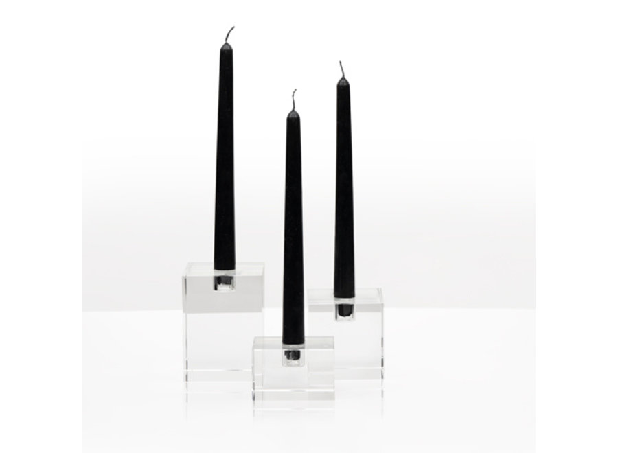 Crystal candlestick - set of 3
