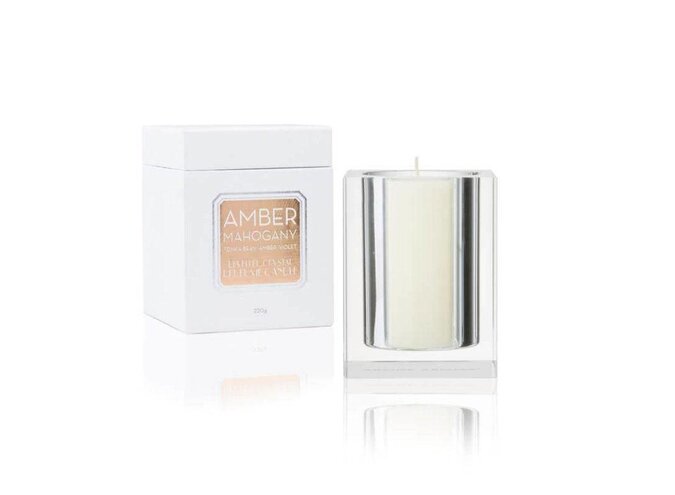 Crystal scented candle 'Amber Mahogany'
