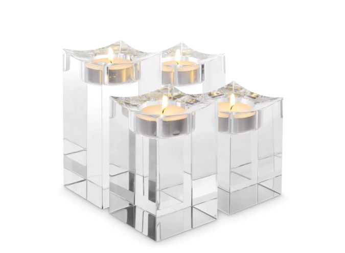 Teelichthalter Giancarlo Set van 4 - L