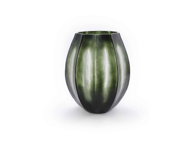 Vase 'Pyrite' M - gris acier