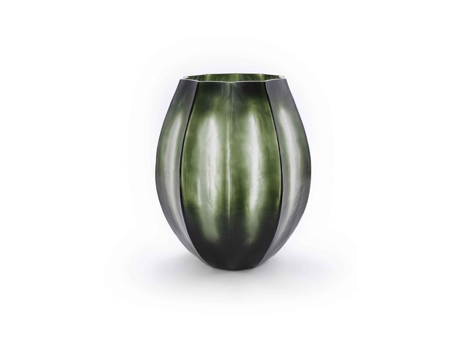 Vase 'Pyrite' M - steel grey