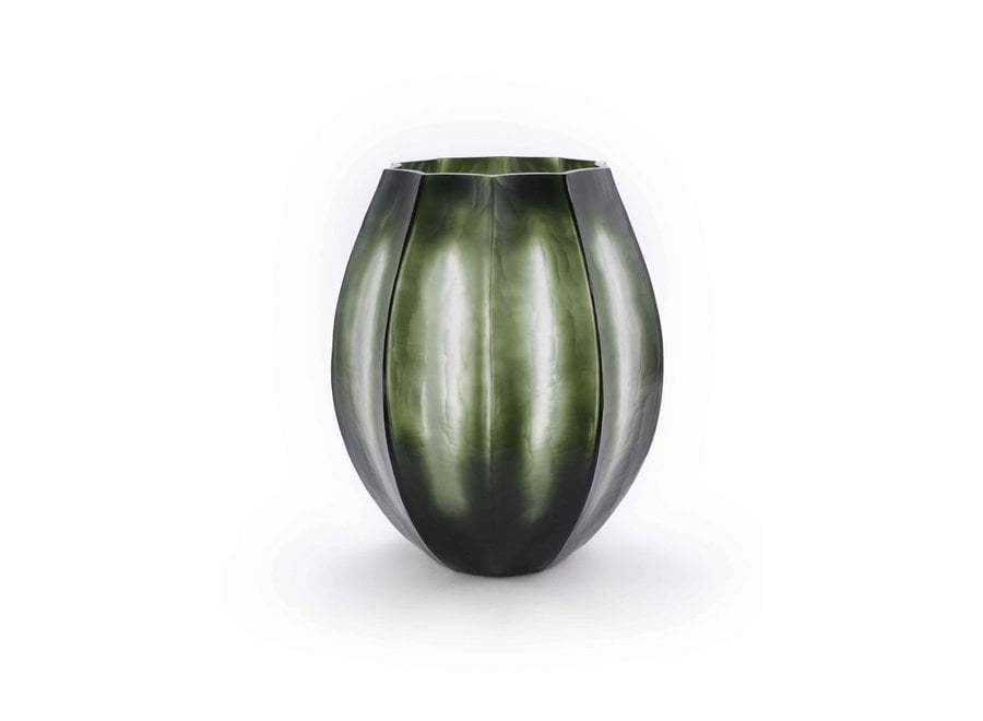 Vase 'Pyrite' M - steel grey