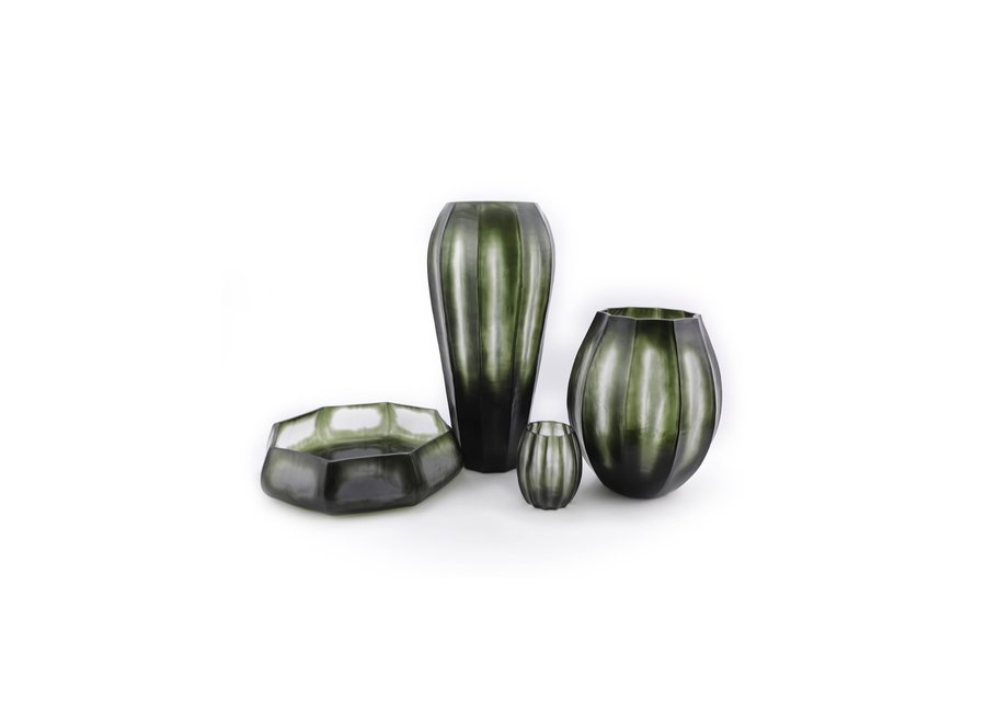 Vase 'Pyrite' M - gris acier