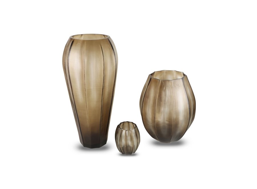 Vase 'Pyrite' M - smoke