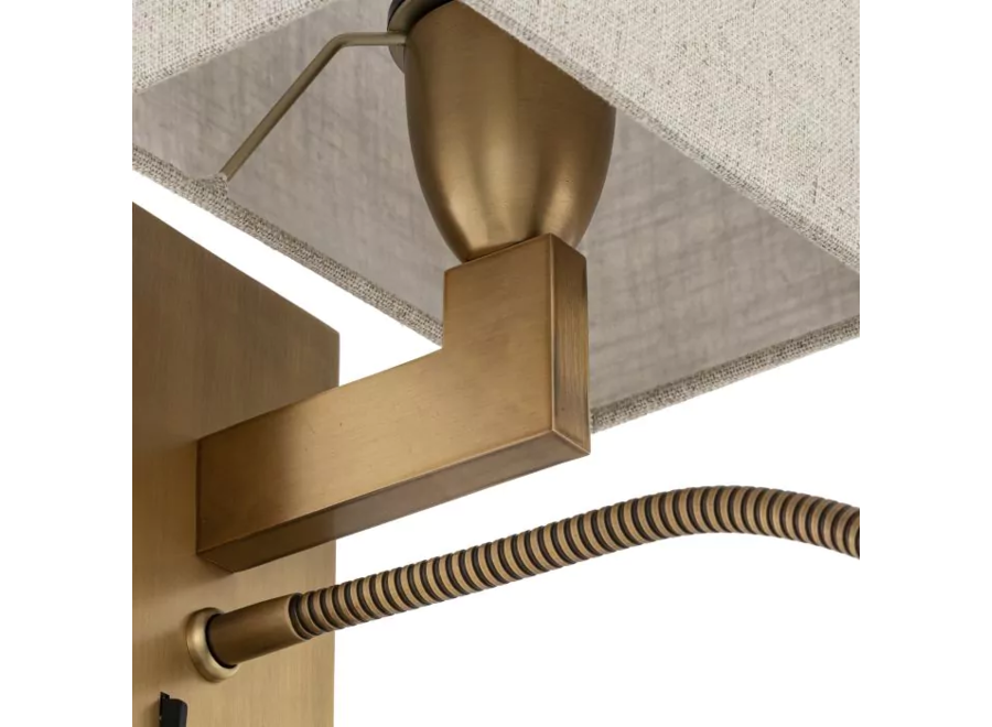 Lampe murale 'Reading' - Brass