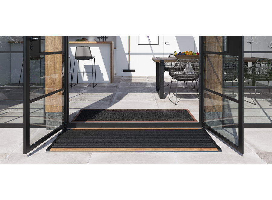 Doormat Outdoor - Anthracite /Teak