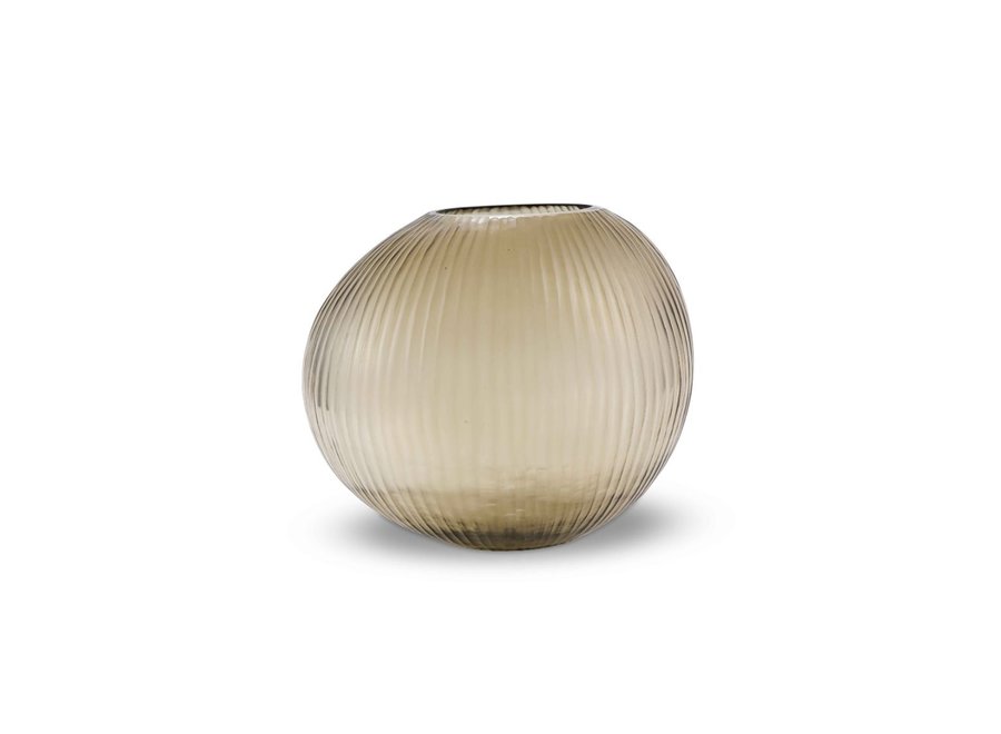 Vase 'Quartz' M -  light smoke