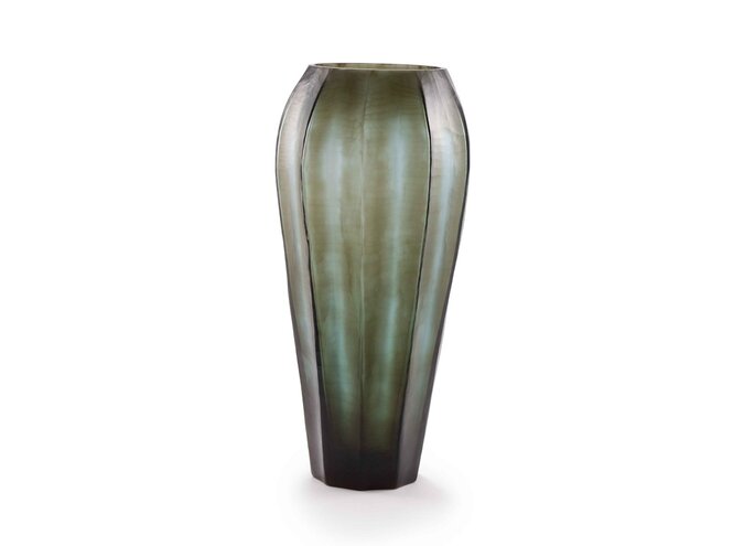 Vase 'Pyrite' L - smoke grey