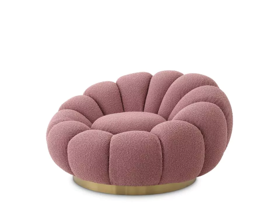 Swivel armchair 'Mello' - Rose