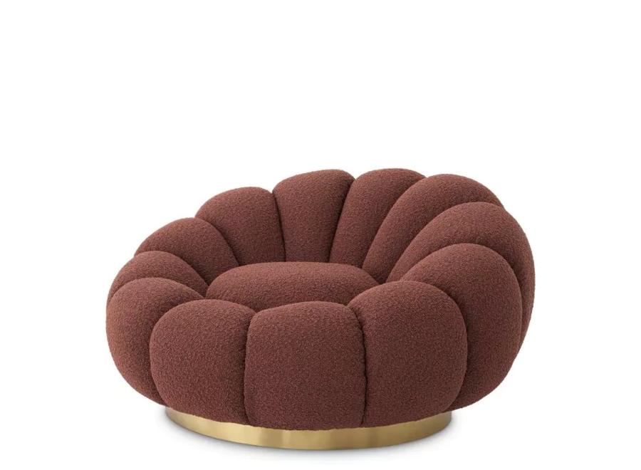 Swivel armchair 'Mello' - Rouge