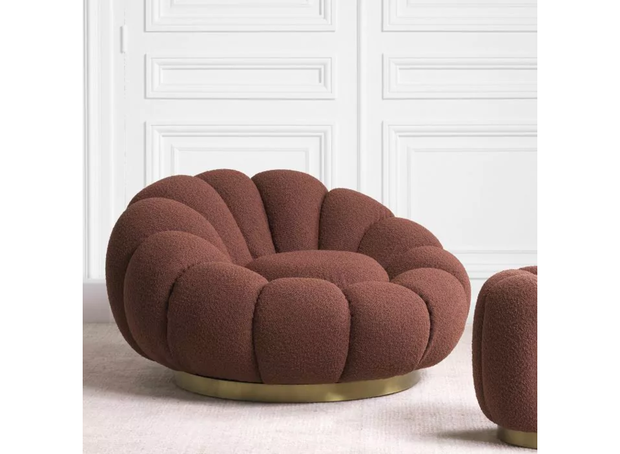 Swivel armchair 'Mello' - Rouge