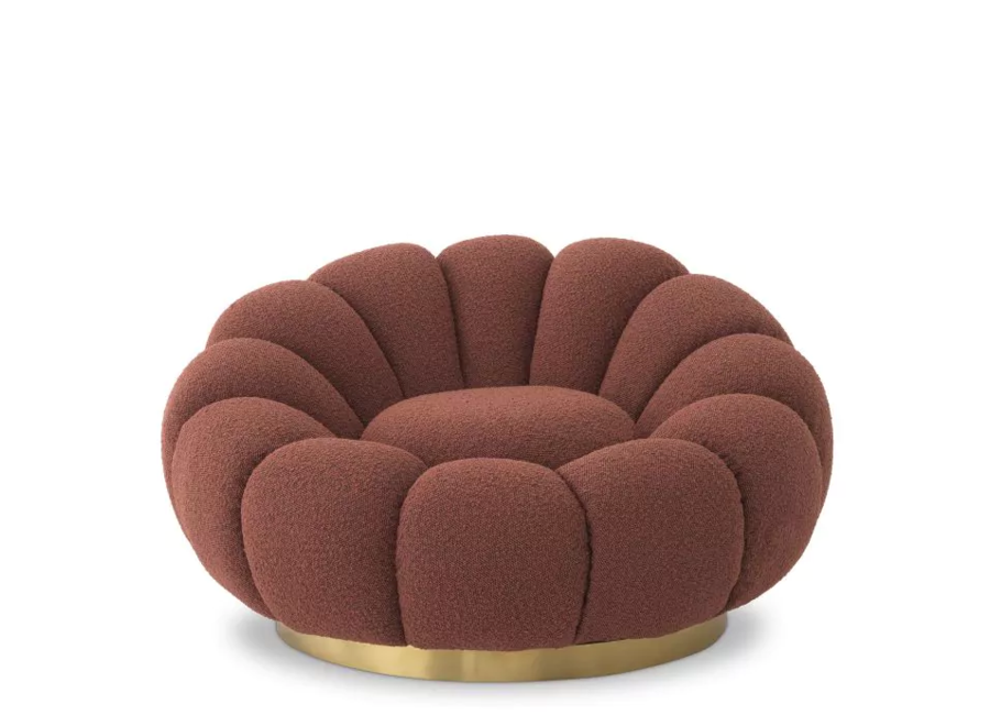 Swivel armchair 'Mello' - Rouge