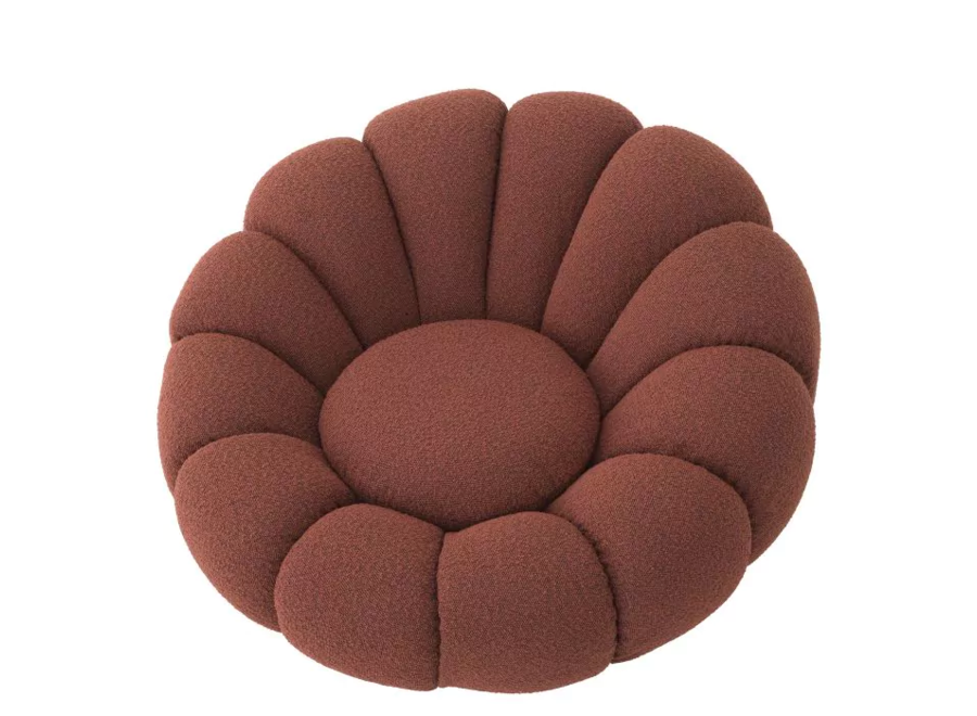 Swivel armchair 'Mello' - Rouge