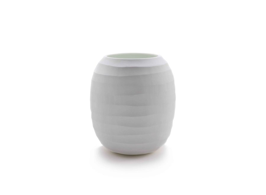 Vase 'Druzy' M - white