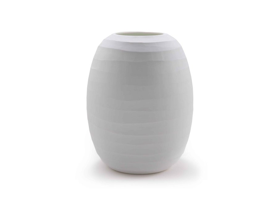 Vase 'Druzy' L - white