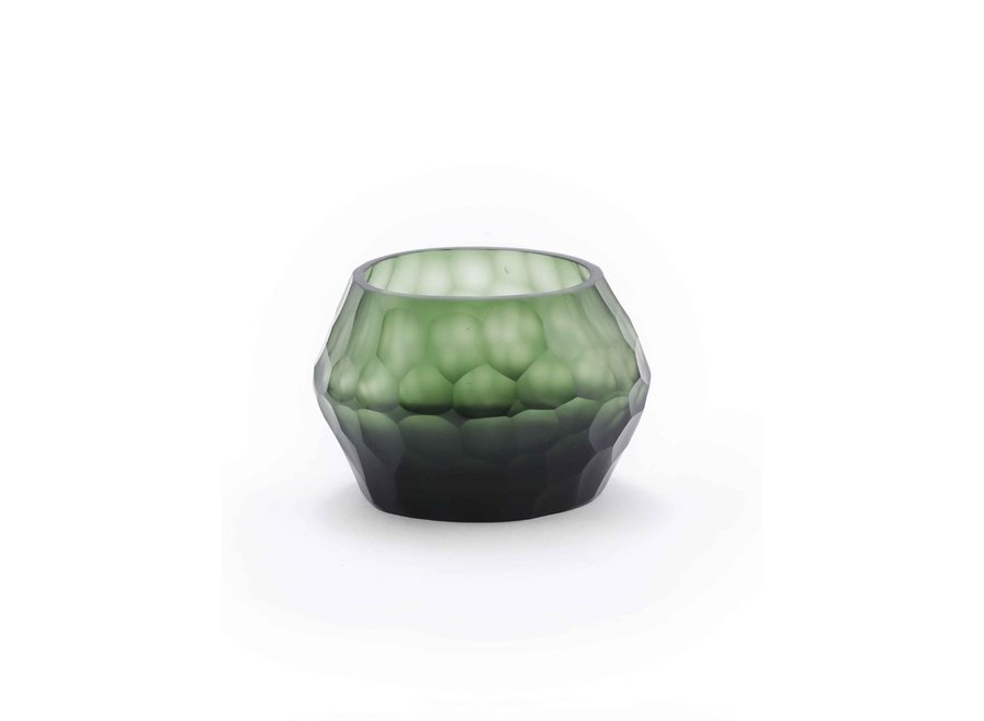 Tealight 'Hematite' - steel green