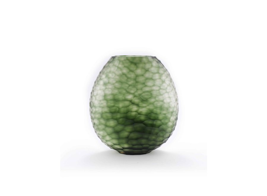 Vase 'Hematite' L - steel green