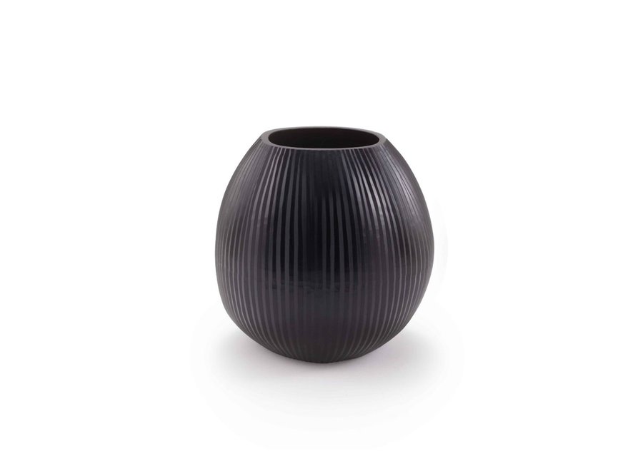 Vase 'Kaolin' M - black