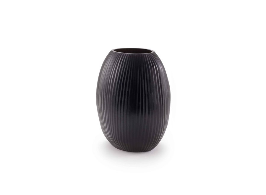 Vase 'Kaolin' L - black