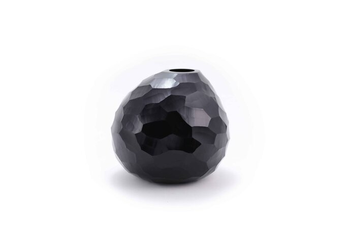 Vase 'Aventurine' L - black