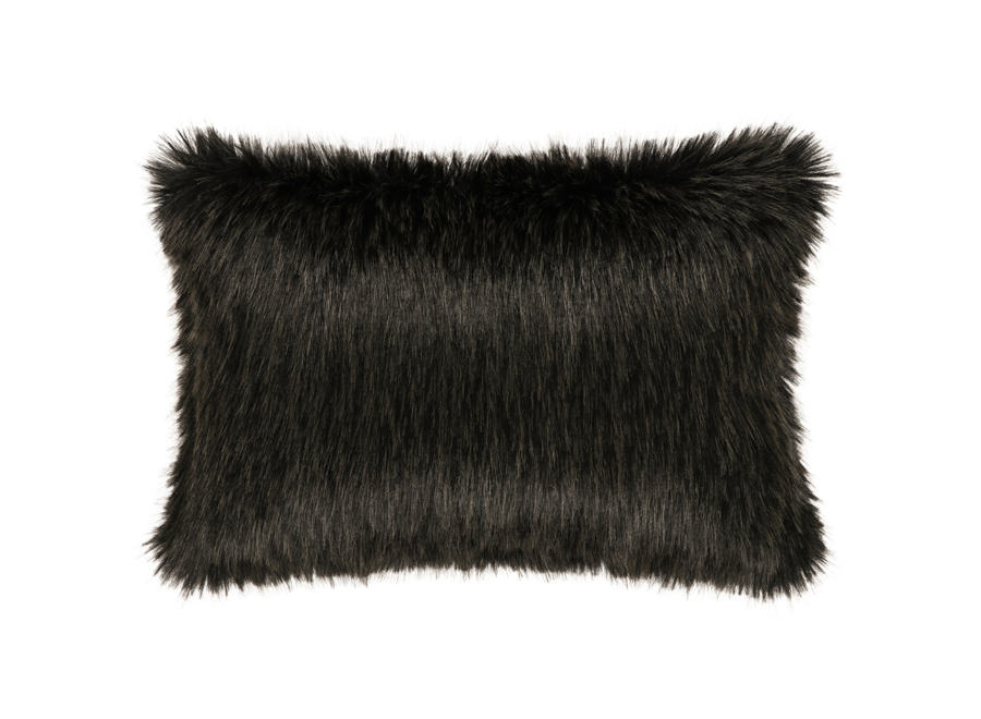 Fur cushion 'Black Wolf'