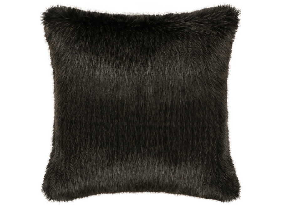 Coussin Fourrure - Black Wolf