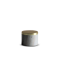 Marble pot with gold lid