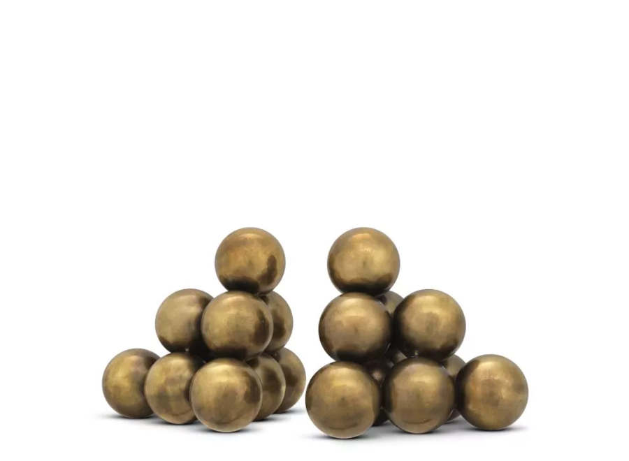 Buchstützen 'Carioca' - Brass - set of 2