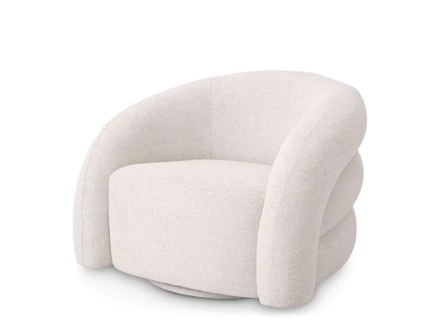 Swivel armchair Novelle - Lyssa Off-White