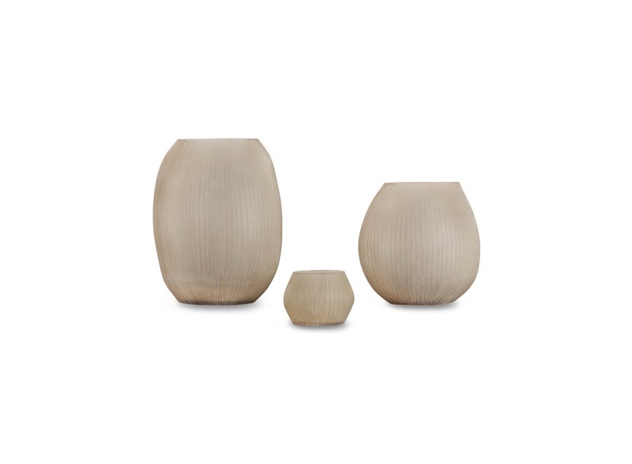 Vase 'Kaolin' M - smoke