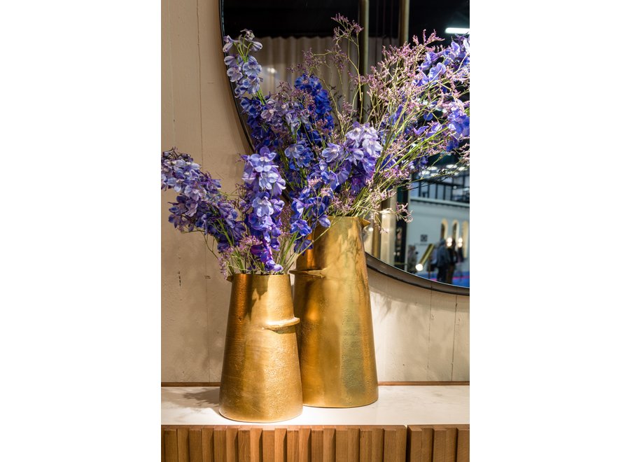 Vase 'Katy' antique brass - S