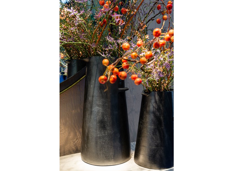 Vase 'Katy' dark graphite- S