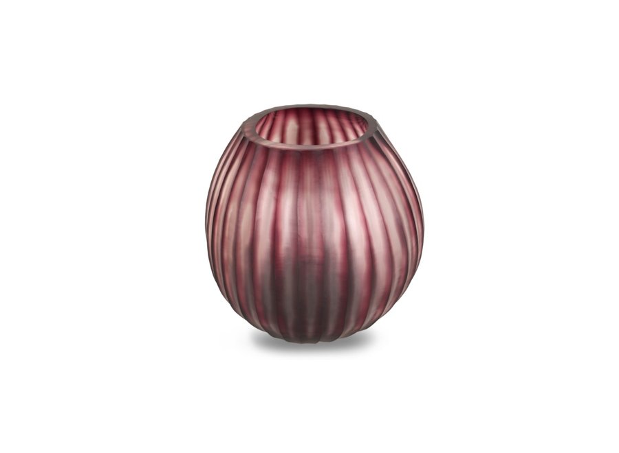 Vase 'Euclase' M - pink eggplant