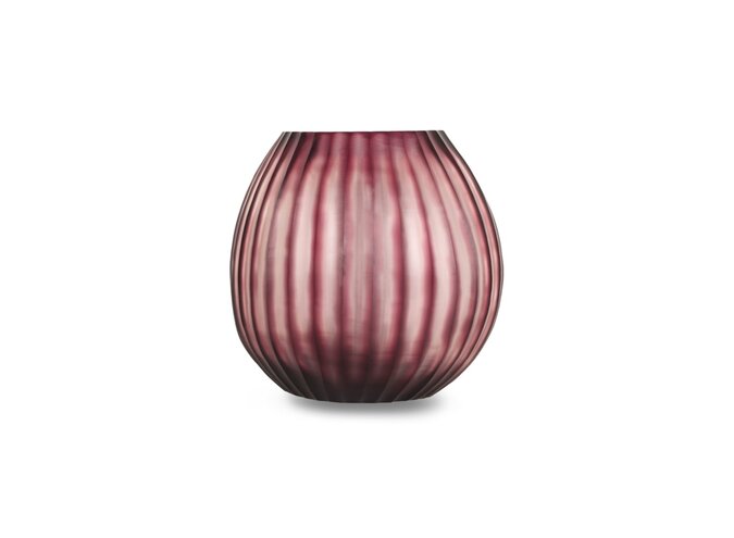 Vase 'Euclase' M - pink eggplant