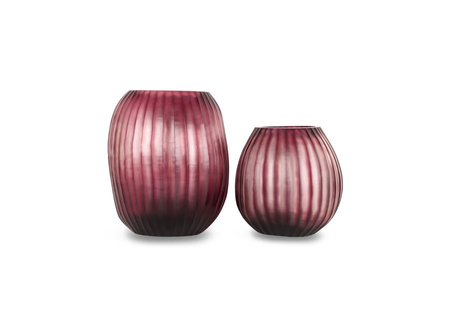 Vase 'Euclase' M - pink eggplant