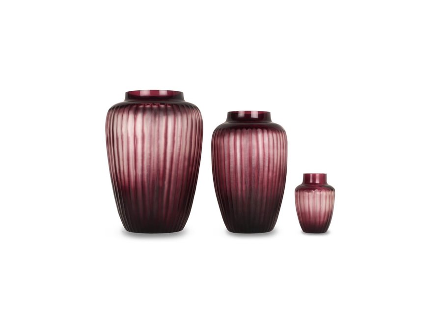 Vase 'Ametrine' M - Aubergine