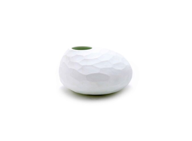 Vase 'Aventurin' M - white