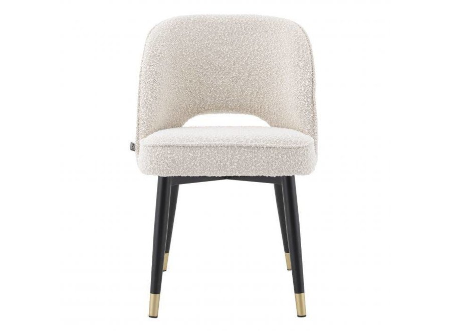 Chaise de salle à manger 'Cliff' lot de 2 - Bouclé crème - OL