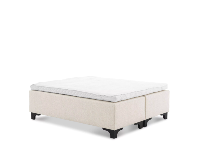 Lit boxspring Mavone - Bouclé Cream