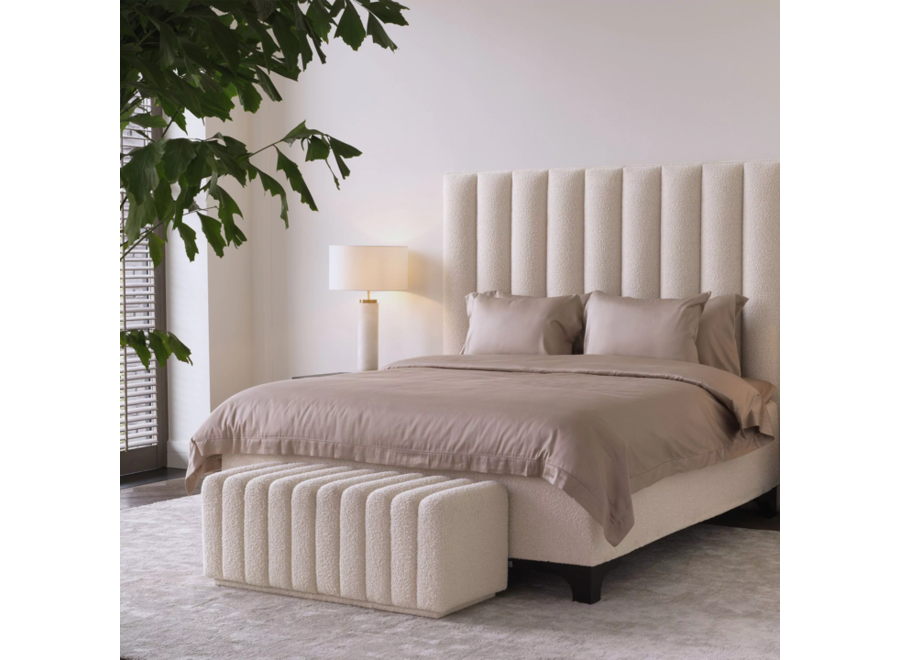 Boxspringbett 'Mavone' - 180 x 210cm - Bouclé Cream