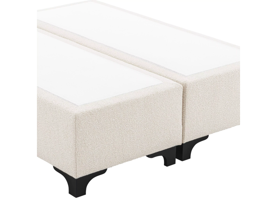 Lit boxspring 'Mavone' - 180 x 210cm - Bouclé Cream