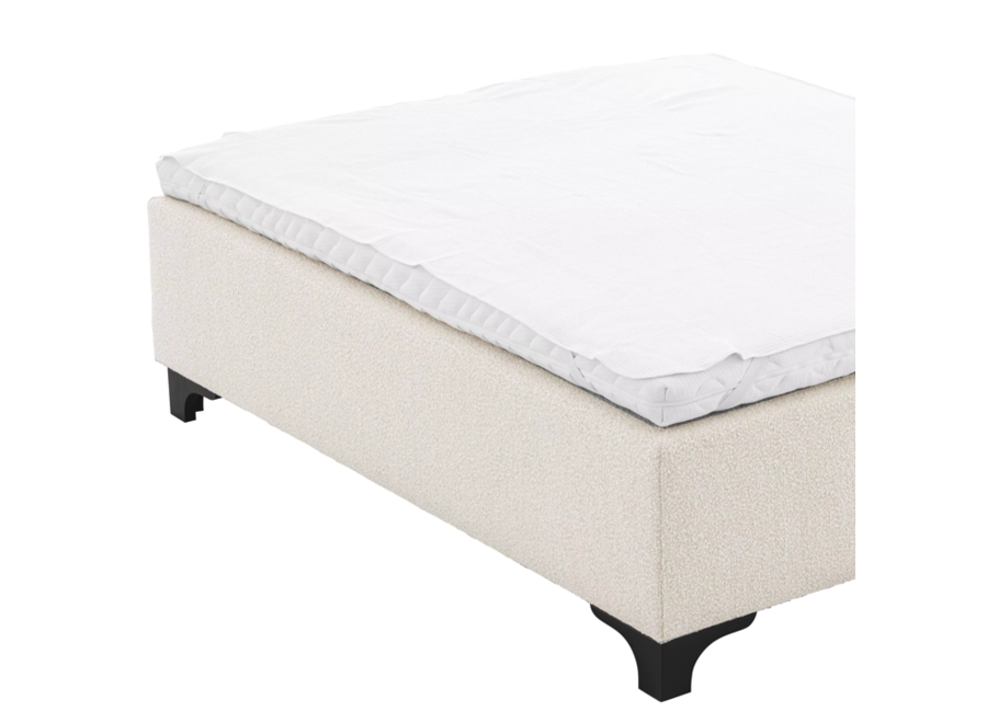 Boxspringbett 'Mavone' - 180 x 210cm - Bouclé Cream